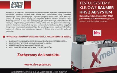 System klejowy do końcowego pakowania produktów END OF LINE